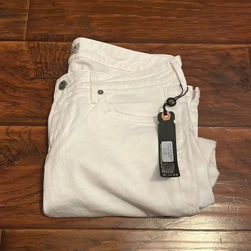 Citizens Of Humanity White Racer Lowrise Skinny Crop Jeans Summer Resort